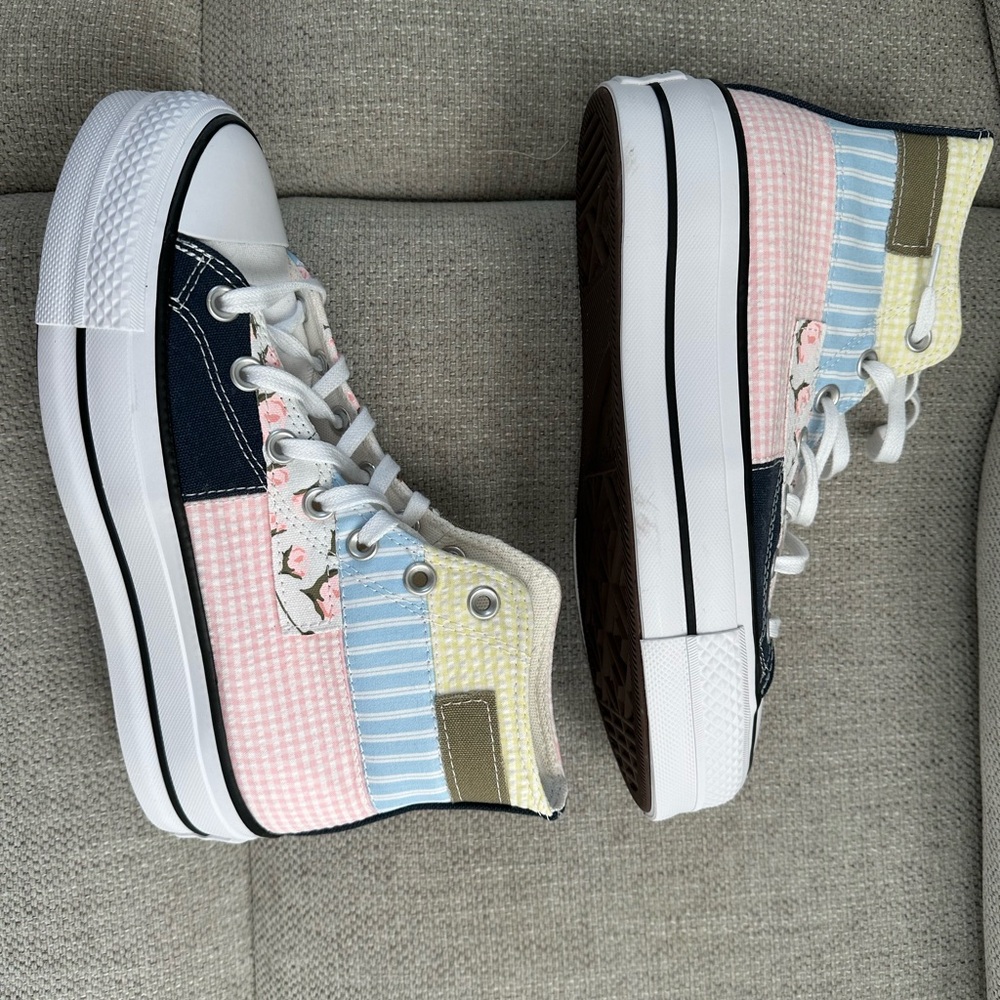 Converse Chuck Taylor All Star Lift High-Top Sneaker Picnic Patchwork Womens
